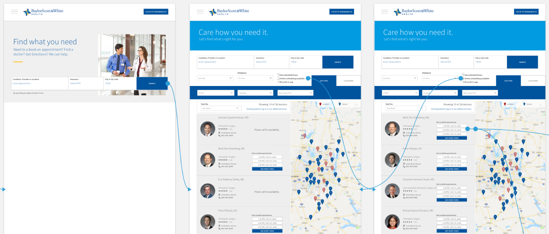 For testing, we developed an extensive clickable prototype allowing exploration of several scenarios.